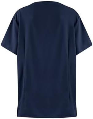 BDNXTV Scrubs for Women Set Fall Medical Uniform Stretch V-Neck Scrub Top Jogger Pant with Pockets