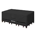 Porch Shield Patio Table Cover - Waterproof Outdoor Dining Table and Chairs Furniture Set Cover Rectangular - 90 x 64 inch, Black