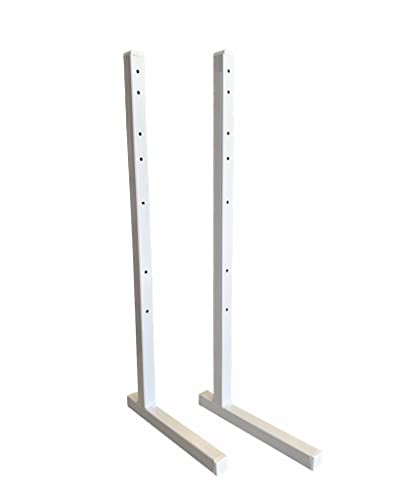 Universal Standfüße für Infrarotheizung, Groß Standfüße geeignet für Heizplatten, Flachstrahler- für freistehende Nutzung Elektroheizung, Standfuß Eisen, Zubehör Weiß (2er Pack)