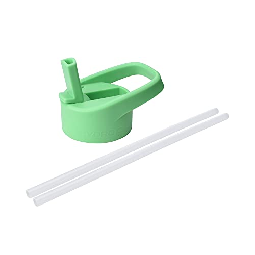 HYDRO CELL Wide Mouth Water Bottle - Accessory Caps - 64oz, 40oz, 32oz, 24oz, 18oz, 14oz. Sports Cap - Coffee Cap - Stainless Steel Cap (Mint - Sports Cap w/Straw (64oz))