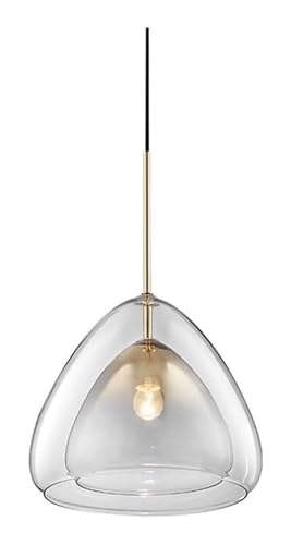 Lustre suspension en verre double couche pour éliminer les reflets agressifs