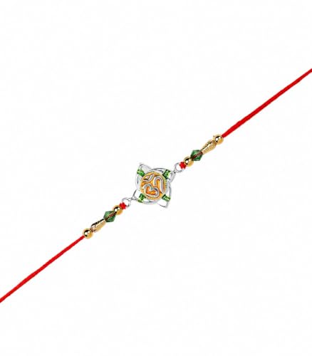 Image of Gargi by P.N. Gadgil and Sons 925 Silver | Om Rakhi | Gifts for Men and Boys | Rakshabandhan Rakhi for Brother | Rakhi for Boys & Men With Certificate of Authenticity