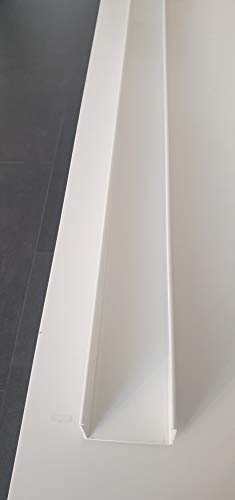 Perfil perimetral y de remate en PVC blanco para bloque de vidrio | cm 200x8x5 | Unidad de venta 1 perfil de 200 cm