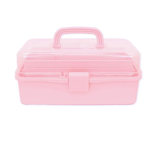 Craftelier - Mallette de rangement avec 3 plateaux, fermeture et poignée pour matériaux et outils de scrapbooking et autres travaux manuels | Taille...