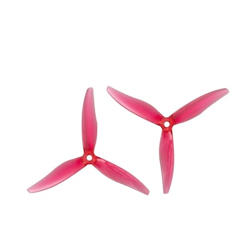 Hélices 5 pouces pour drone de course FPV tripales roses 51366 anti vibrations