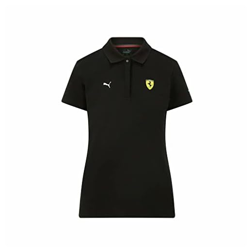 Ferrari Scuderia F1 Women's Puma Small Logo Polo Shirt Black