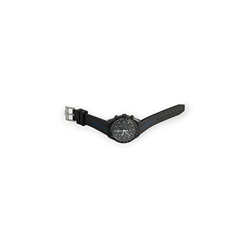 Bracelet Omega Swatch MoonSwatch caoutchouc noir bleu : alternative sans jeu - 2