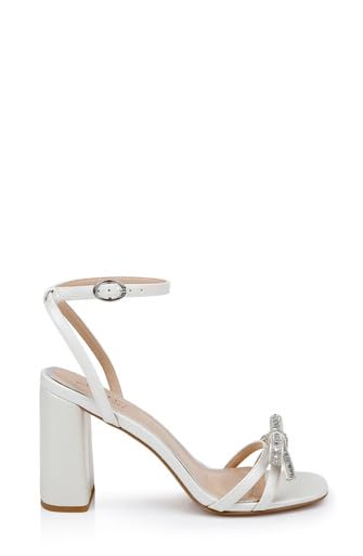 Jewel Badgley Mischka Hillary Block Heel Sandal with Rhinestone Bow3