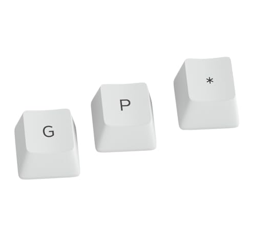 Capuchons de touches GPBT Glorious Gaming profil Cherry PBT Arctic White US