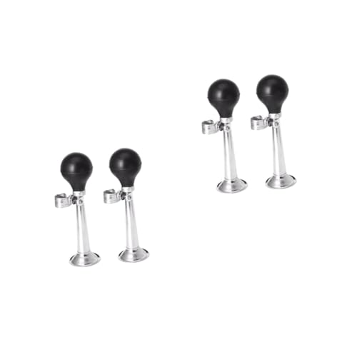 POPETPOP 2sets Loud Bike Air Horn Durable Plating Handlebar Alarm for Mountain Bikes and Scooters Replacement for 2pcs*2