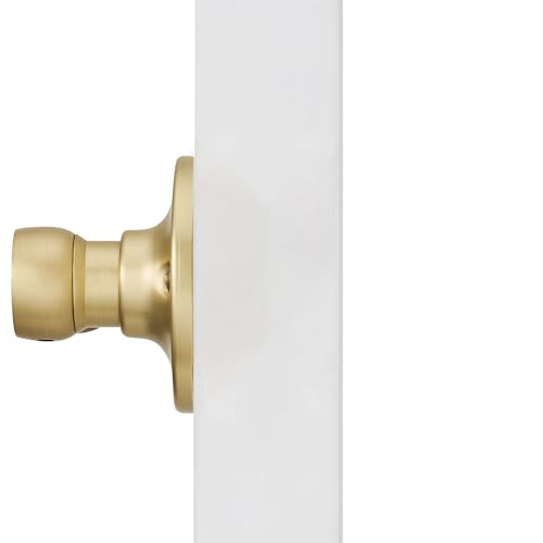 Image of Design House Springdale One-Sided Non-Turning Dummy Door Lever, Satin Gold, Decorative Interior Door Handle for Closet, Pantry, and French Doors, Reversible Surface Mount Hardware, 728873