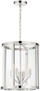 Libby Langdon for Crystorama Devon 4 Light Polished Nickel Mini Chandelier