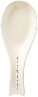 Thankful Grateful Blessed Inspirational Ceramic Spoon Rest, Kitchen Utensil Accessory