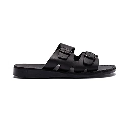 Barnabas - Leather Double Buckle Sandal - Mens Sandals4