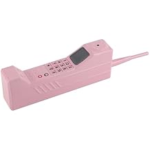 90s Phone Prop, Vintage Old Fake Phone, Portable 80s Retro Mobile Prop, Sturdy Iron Retro Brick Cellphone Ornament for Home Living Stage Restaurant Photography Props Pink