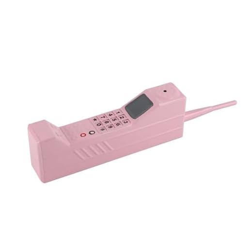 Kodrily 90s Phone Prop, Vintage Old Fake Phone, Portable 80s Retro Mobile Prop, Sturdy Iron Retro Brick Cellphone Ornament for Home Living Stage Restaurant Photography Props (Pink)