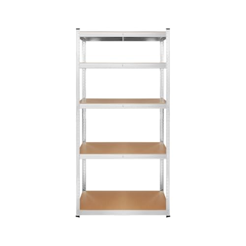 Rebel Regał Metalowy Magazynowy Garażowy 5 Półek 180x90x40 Srebrny RB-1256