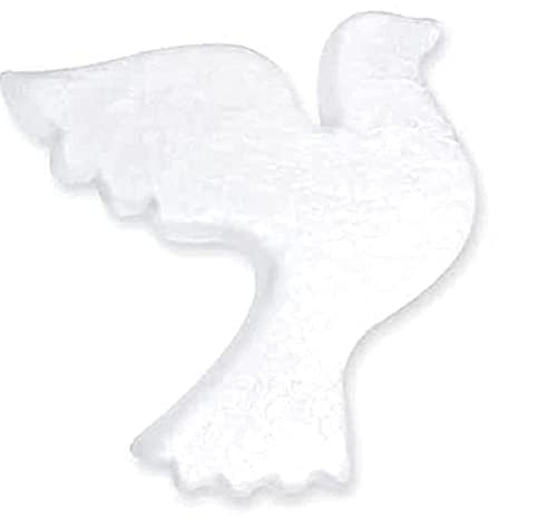 Oasis Supply, High Density Poly Foam Shapes | for DIY Crafts, Art, Party Decor | Nature Theme | Polyfoam - 2 Doves 6 1/4