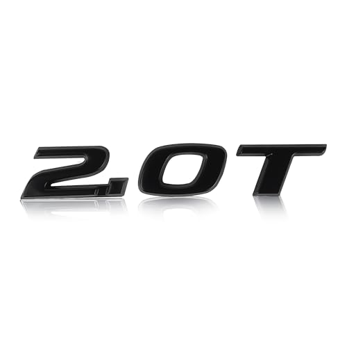 Image of Zhizhong 2.0T Letter Emblem Trunk Lid Rear Logo Badge Fits 2017-2022 Accord Civic (Matte Black)