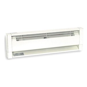 28' Hydronic Electric Baseboard Heater, White, 375/500W, 208/240V
