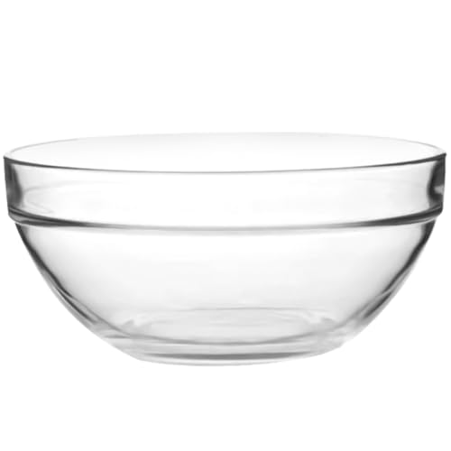 Set de 2 tazones de vidrio transparentes de 20 cm miniatura 1