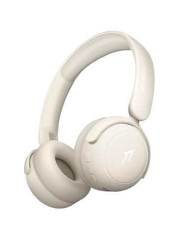Image of 1MORE HQ20 Wireless On-Ear Headphones with Microphone, 85dB Safe Volume, 65H Playtime, Lightweight Foldable Bluetooth Headphones for School /Travel, Android and iOS Compatible, White