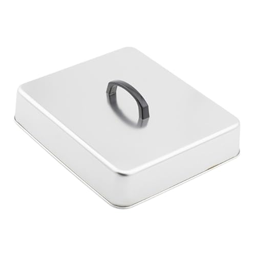 Folpus Cubierta para Parrilla, Tapa para Alimentos, Cúpula Rectangular de Cocción, Accesorio para Hamburguesas, Barbacoa Comercial, 33 X 28.2 X 6.6 Cm