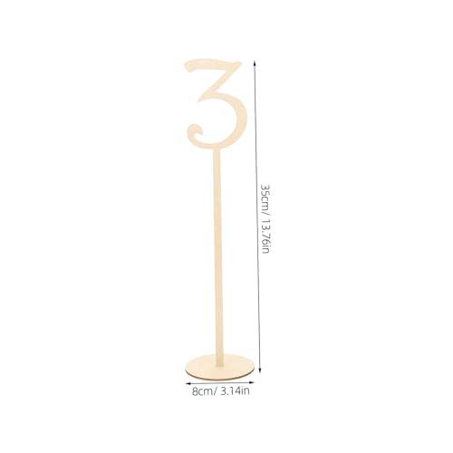 TOPPERFUN Wooden Table Number Holders (1-10) Elegant Seating Chart for Wedding or Home