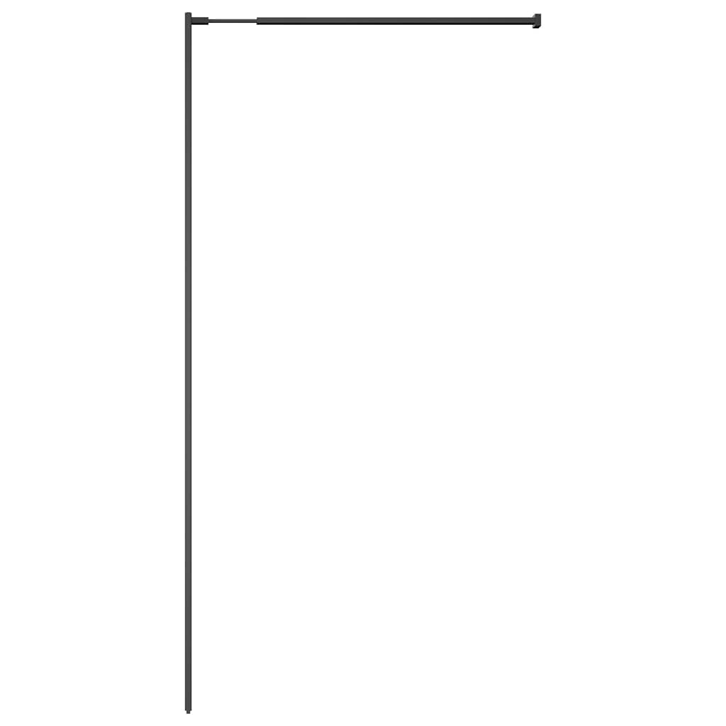 Mampara de ducha de cristal templado transparente de 80 x 195 cm con vidrio templado de 5 mm, perfil de aluminio ajustable, barra de apoyo de acero inoxidable, protección contra salpicaduras