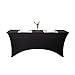 TableTek Rectangle Black Spandex Table Cover - Contour Cut - 72