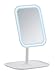 Produktbild WENKO LED-Standspiegel Bertiolo, dimmbarer Kosmetikspiegel mit LED-Beleuchtung, Schminkspiegel schwenkbar, ideales Schminken & Rasieren, Touchfunktion, batteriebetrieben, 21 x 30 x 16,5 cm