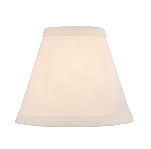 Image of Aspen Creative 32110-6A, Hardback Empire Clip-On Chandelier Lamp Shade, Off-White, 3 inch Top x 6 inch Bottom x 5 inch Slant Height, Set of 6