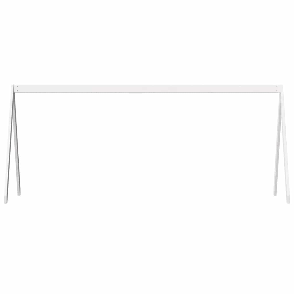 Techo para cuna blanco de pino macizo 209 x 85,5 x 88 cm con entrada abierta, estructura estable para habitación infantil, protección y diversión, accesorios para montaje en cama y seguridad