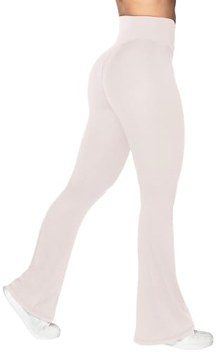 Image of Sunzel Flare Leggings, Crossover Yoga Pants with Tummy Control, High-Waisted and Wide Leg