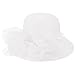 DRESHOW Lady Derby Dress Church Bowler Cloche Hat Bowknot Organza Bridal Cap for Wedding