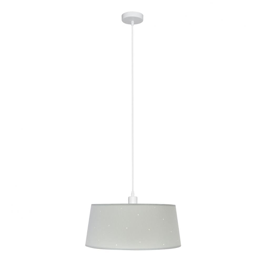 Lámpara colgante gris de diseño moderno ideal para iluminar la mesa del comedor