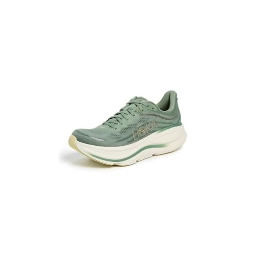 HOKA Bondi 9 Homme Vert HOKA Baskets Bondi 9 pour homme, Succulent/fougère, 40 EU