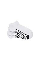 Bonds Men's Logo Cushioned Low Cut Socks, White (3 Pack), 6-10