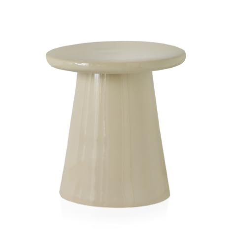 GEESEHOME Taburete cerámico Color Beige