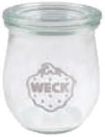 WeckWeck Lot of 6 Preservation Containers in Preservation Jar / Mini Tulips Capacity 220 ml/h: 60/80 mm with Various Lids