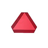 iSpchen Reflektierendes Warnschild Warndreiecke für Auto Reflektor Warnschild selbstklebende Sicherheitsschild Auto Hecklogo Dreieck aufkleber für Traktor,Wohnwagen,Anhänger,Rot