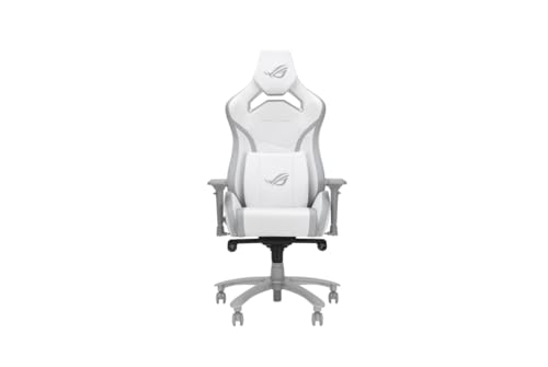 ASUS ROG Chariot X Core Gaming-Stuhl (verstellbare Kopfstütze, 4D-Armlehnen, Memory-Foam, Premium-PU-Leder, Klasser 4 Gaslift) weiß