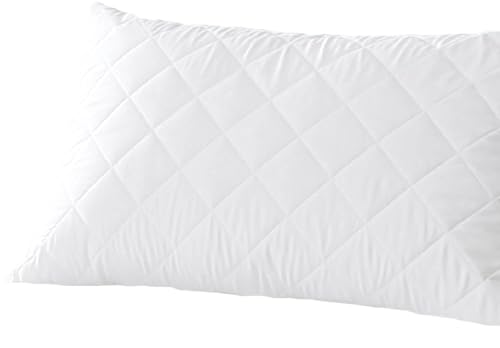 Enviroflex Fundas de Almohada Acolchadas Impermeables con Cremallera – Suaves, Duraderas e Hipoalergénicas de 80 gsm – Pack de 4 (48 x 74 x 15 cm)
