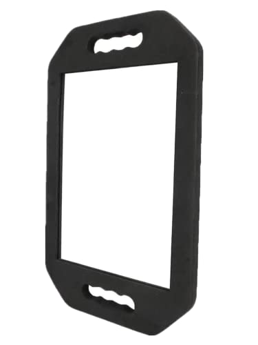 HREW Handle & Mirror - Large Rectangular Hand Mirror with Double Handle - Lightweight Hair Salon Equipment for Hairstylists and Barbers (1Pcs)