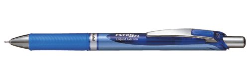 Pentel BLN75-CO Gel-Tintenroller EnerGel mit Druckmechanik und Nadelspitze, 1 Stück, 0.5mm Kugeldurchmesser = 0.25 mm Strich, blau