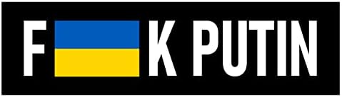 Fuck Putin Ukraine Flag Sticker 15,000+ Sold 2 Sticker Deal 3x9 B...