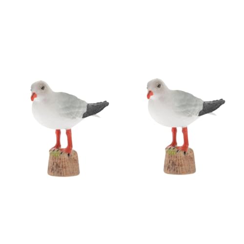 2 stücke seagull figurine seagull skulptur nautischen seagull ornament für büro wohnzimmer präsentieren