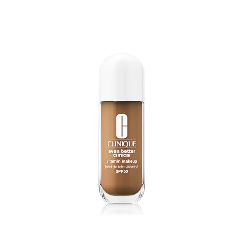 Clinique Even Better Clinical Fond de Teint Vitaminé SPF 50 Vitamines C, E + B3 | Couvrance Légère + Fini Radieux, 30 ml