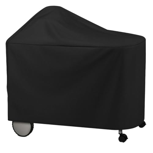 UTTASU Funda impermeable para parrilla Nexgrill VEVOR Weber de 22 pulgadas con carro, protección contra el polvo resistente, 48.5 x 25.5 x 39.8 pulgadas, color negro