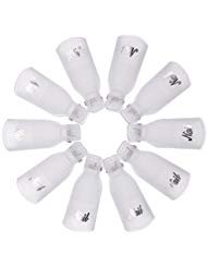 eBoot 10 Pieces Acrylic Nail Art Soak Off Clip Cap UV Gel Polish Remover Wrap Nail Tool (Clear)